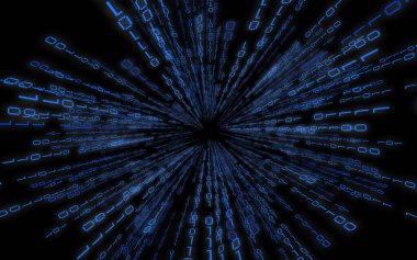 Mavi ikili kod - matris biçimi arkaplan