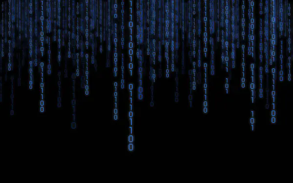 Blue binary code - matrix style background