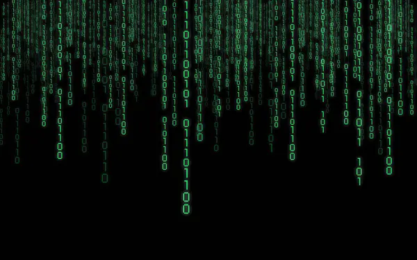 Yeşil ikili kod - matris biçimi arkaplan