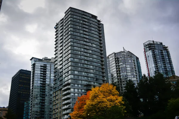 Vancouver Autumn Skyscrapers Waterfront Disctrict — Stock Photo, Image