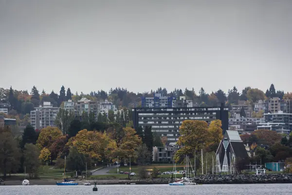 Vancouver Skyline Staden Från English Bay — Stockfoto