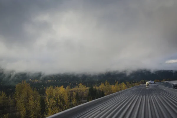 Herbstlicher Blick Auf Die Zugfahrt — Stockfoto