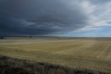 Tarlalara yaklaşan fırtına