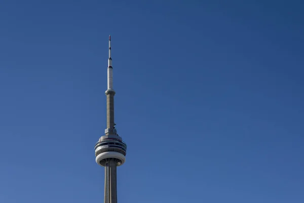Tour Emblématique Toronto Sur Ciel Bleu Clair — Photo