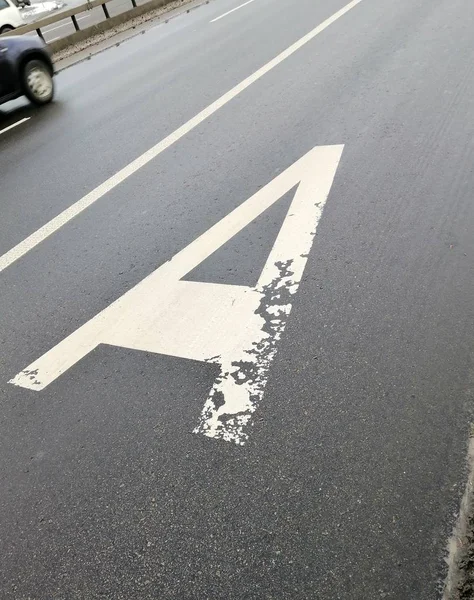 road markings in the city