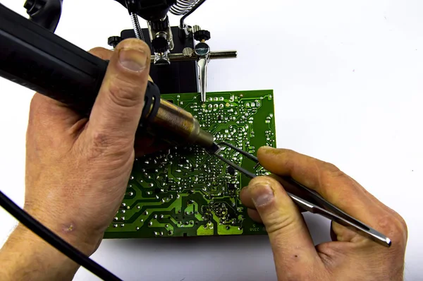electronics repair - soldering iron, soldering station, magnifier