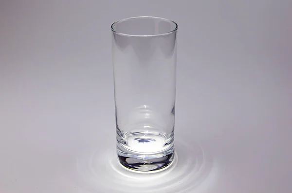 Empty glass transparent glass with color illumination.