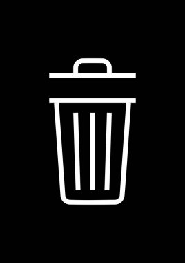 Çöp kutusu bilgi plakası metin için kullanılacak. Çöp kutusu. Site simgesi. Dosya sepeti. Çöp yığını. Poster. Halka açık bir yerde. Vektör imajı. Metin için şablon.