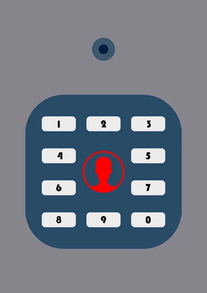 Serrure à code pour portes de sécurité avec boutons numériques . — Image vectorielle