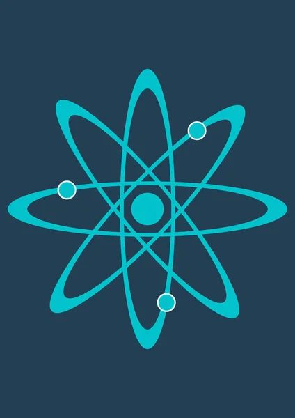 Símbolo Gráfico Imagen Vectorial Del Núcleo Atómico Ciencia Física Nuclear — Archivo Imágenes Vectoriales