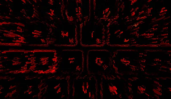 黒と赤の色の抽象的なイラストでコンピュータキーボード コンピュータ技術 キーボードを入力します 抽象的な背景画像 ノートパソコンのボタンの赤の照明 — ストック写真