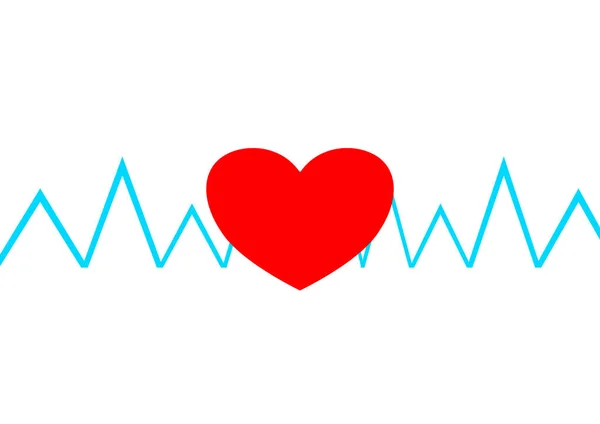 Imagen Del Vector Del Cardiograma Médico Del Corazón Humano Cardiología — Vector de stock