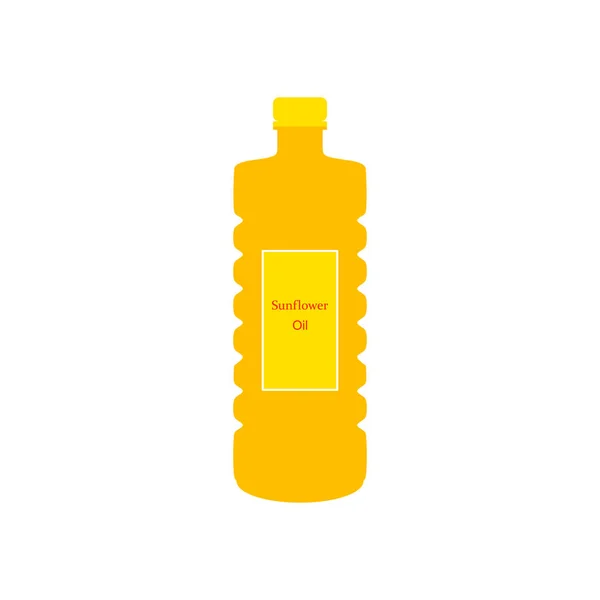 Sunflower oil plastic bottle isolated on white background. Royalty Free Stock Vectors