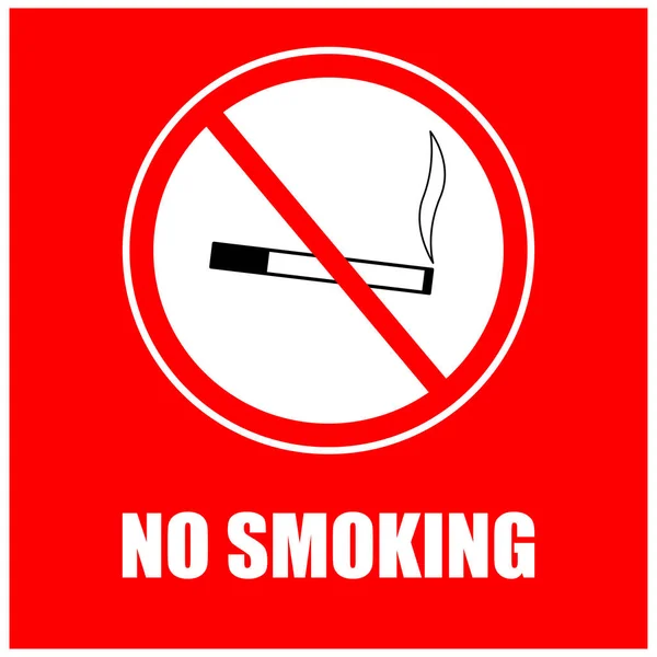 Un cartello che proibisce di fumare sigarette in un luogo pubblico. — Vettoriale Stock