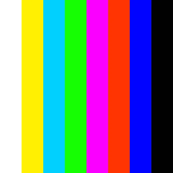Färgade vertikala ränder på TV-skärmen. — Stock vektor