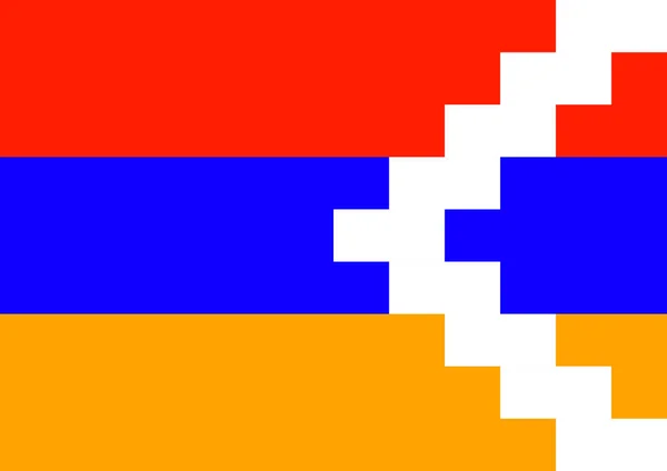Κρατική Σημαία Της Δημοκρατίας Του Ναγκόρνο Καραμπάχ Ημέρα Της Δημοκρατίας — Διανυσματικό Αρχείο