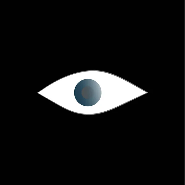 Abstract Human Eye Black Background Human Gaze Dark Pupil Eye — Stock Vector