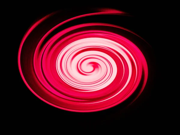 黑色背景上的红色抽象螺旋形 宇宙螺旋 精彩的主题 黑色背景上的红圈说明 文字模板 背景图像 告示牌 — 图库照片