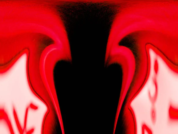 Röd Abstrakt Vulkaniska Magma Svart Bakgrund Rymden Djävulsögon Halloween Semester — Stockfoto