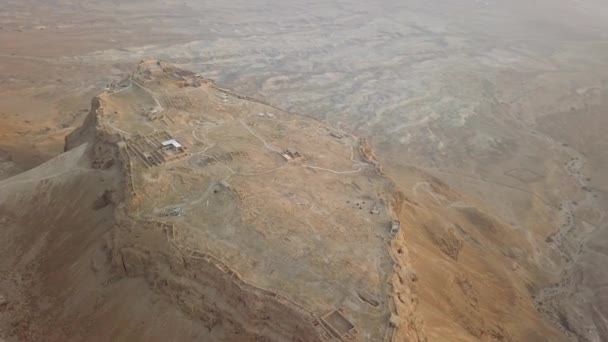 Lange Aufnahme der Festung Masada — Stockvideo