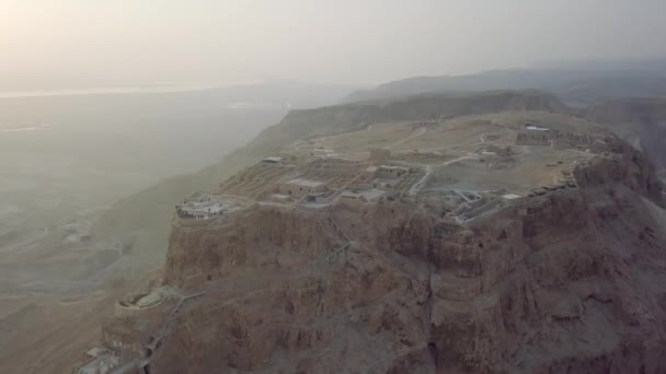 Flying aroun Masada remains — Stock Video