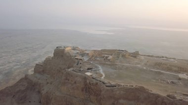 Herods palase ve peyzaj dron görünümünden arkasında