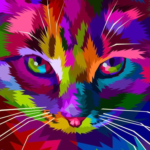 Olhos Gato Frescos Coloridos — Fotografia de Stock