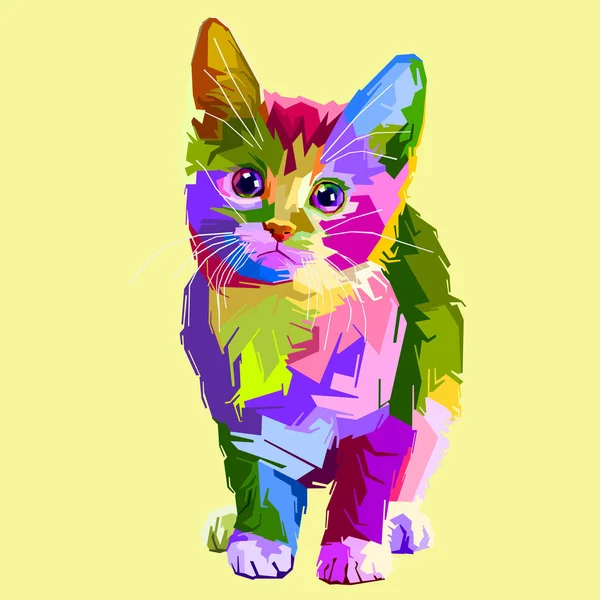 renkli masum kedi ve çok sevimli