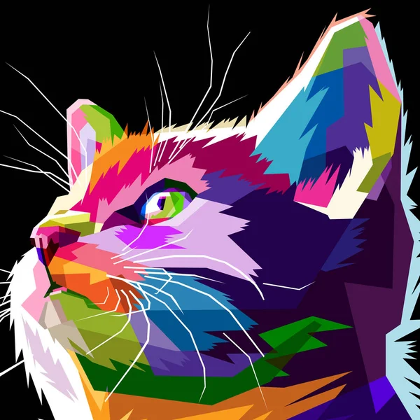 pop sanat serin kedi yakın çekim