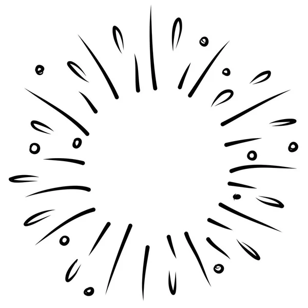 Doodle Σχεδιαστικό Στοιχείο Starburst Doodle Διανυσματική Απεικόνιση Χειροποίητα Ζωγραφισμένα Αφρώδη — Διανυσματικό Αρχείο