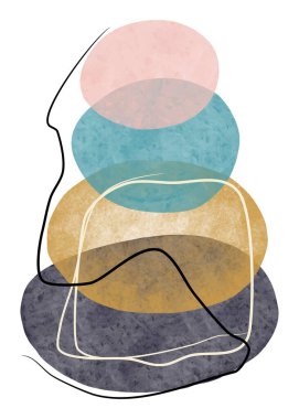 Yaratıcı minimalist el yapımı. Soyut sanat geçmişi. Vektör illüstrasyonu