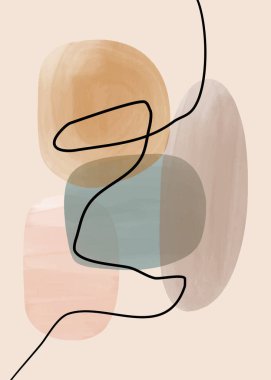 Yaratıcı minimalist el yapımı. Soyut sanat geçmişi. Vektör illüstrasyonu