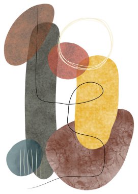 Yaratıcı minimalist el yapımı. Soyut sanat geçmişi. Vektör illüstrasyonu