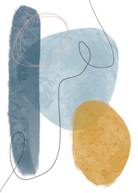 Yaratıcı minimalist el yapımı. Soyut sanat geçmişi. Duvar dekorasyonu, kartpostal veya broşür kapağı tasarımı için vektör çizimi.