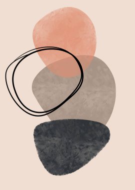 Yaratıcı minimalist el yapımı. Soyut sanat geçmişi. Duvar dekorasyonu, kartpostal veya broşür kapağı tasarımı için vektör çizimi.