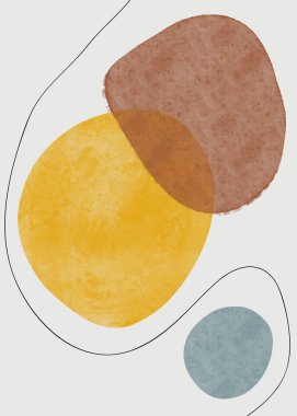 Yaratıcı minimalist el yapımı. Soyut sanat geçmişi. Duvar dekorasyonu, kartpostal veya broşür kapağı tasarımı için vektör çizimi.