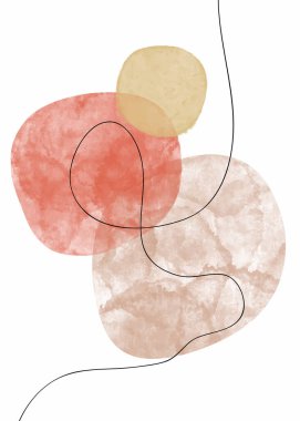 Yaratıcı minimalist el yapımı. Soyut sanat geçmişi. Duvar dekorasyonu, kartpostal veya broşür kapağı tasarımı için vektör çizimi.