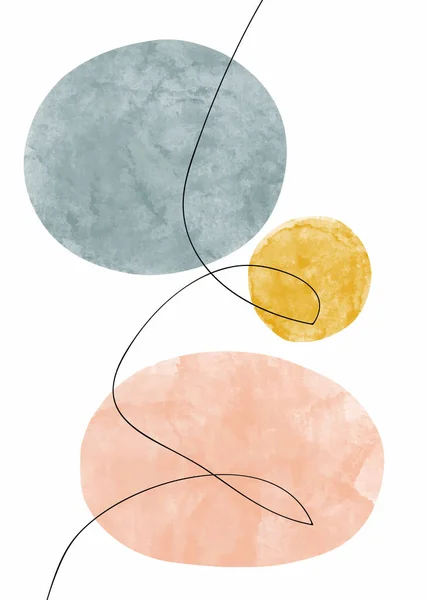 Yaratıcı minimalist el yapımı. Soyut sanat geçmişi. Duvar dekorasyonu, kartpostal veya broşür kapağı tasarımı için vektör çizimi.