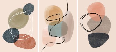 Yaratıcı minimalist el yapımı. Soyut sanat geçmişi. Vektör illüstrasyonu