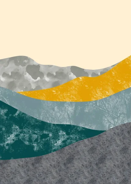 Αφηρημένο Ορεινό Τοπίο Φυσικό Τοπίο Φόντο Μινιμαλιστικό Σχέδιο Για Διακόσμηση — Διανυσματικό Αρχείο