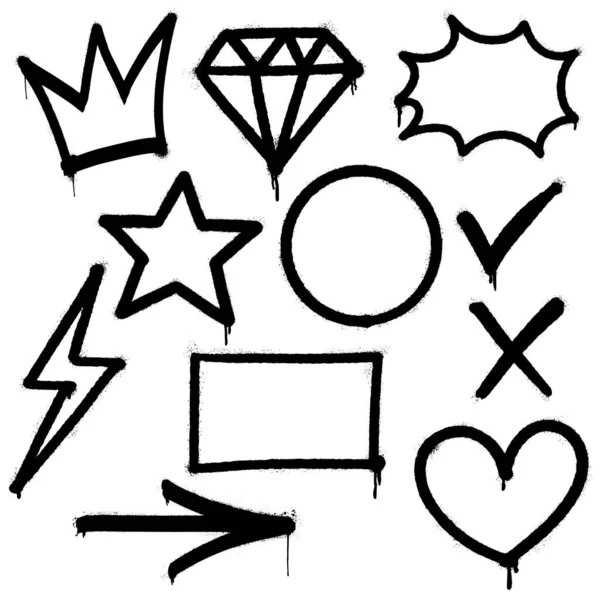 Grafiti spreyi, beyaz arka planda izole edilmiş element dizaynı. vektör illüstrasyonu.