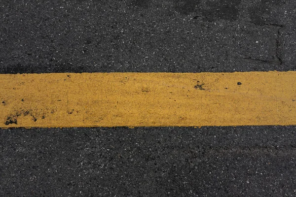 Close Road Texture Yellow Stripe — Stock Photo, Image