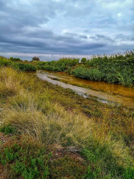 Річка Природної Обстановки Тромба Осадовою Осадовою Водою Після Сильних Дощів — стокове фото