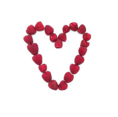 Orman meyveleri beyaz arkaplanda kompozisyon olarak