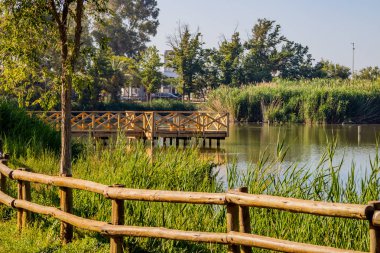 Kuş gözlemciliği için iskele