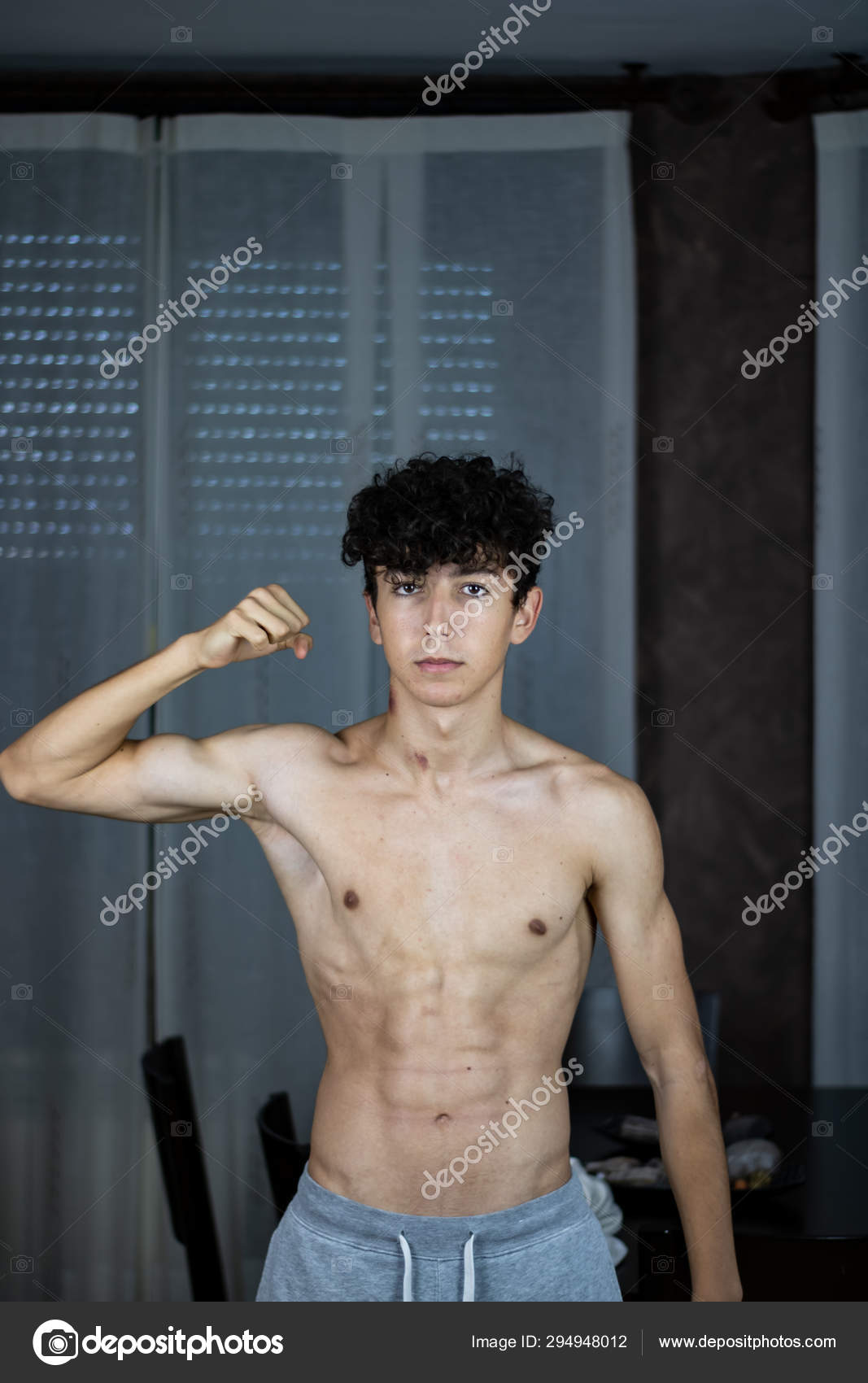 boy without shirt