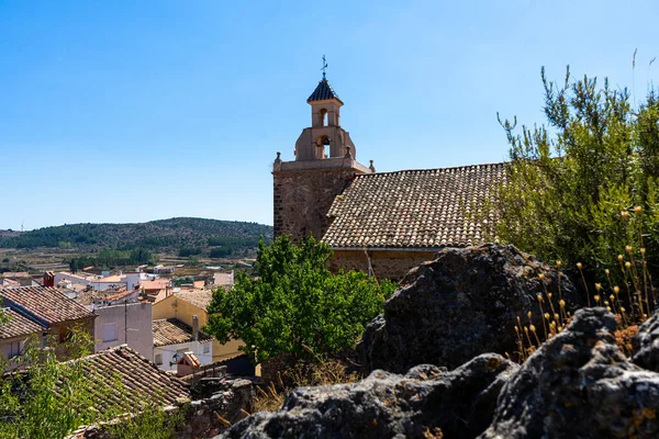 Vue Une Vieille Église Pierre Dans Village Rural Montagne Concept — Photo