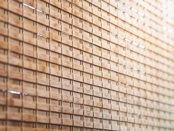 Closeup Wooden Blind Textures Yellow Sunlight Cafeteria — Stock Photo, Image