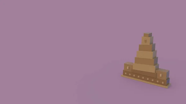 Ikonen För Stora Samarra Moskén Isolerade Violett Bakgrund — Stockfoto