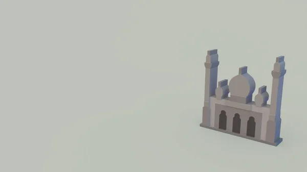 Ікона Мечеті Ізольована Сірому Фоні — стокове фото